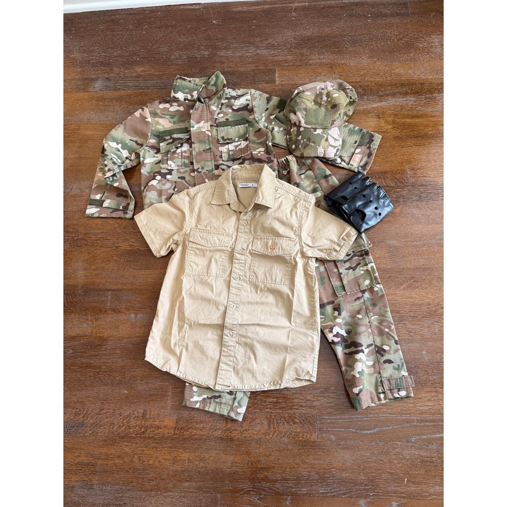 Amazon 5pc camo military/BDU costume 120cm/sz 6-7